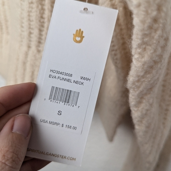 NWT Spiritual Gangster Eva funnel neck sweater - Picture 2 of 3